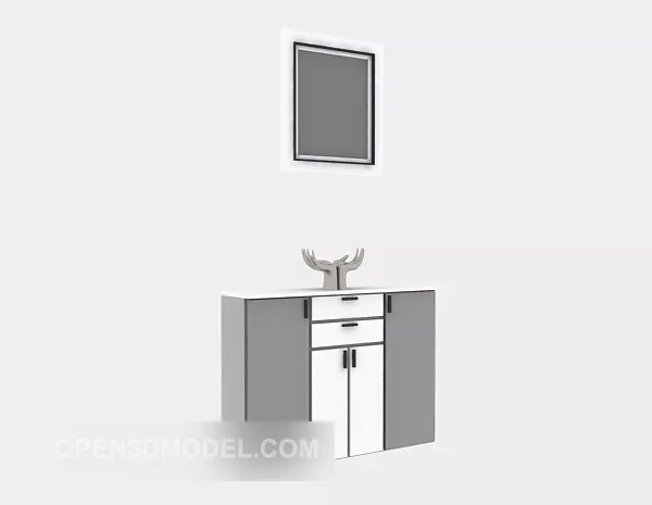Wood Clearance Cabinet 3d model Wood Clearance Cabinet 3d model