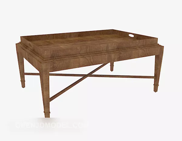 Square Wood Coffee Table 3d model Square Wood Coffee Table 3d model