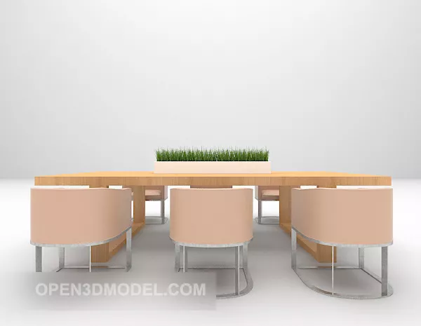 Home Modern Wood Dining Table Furniture 3d model Home Modern Wood Dining Table Furniture 3d model