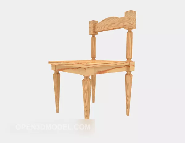 Wood Home Chair 3d model Wood Home Chair 3d model