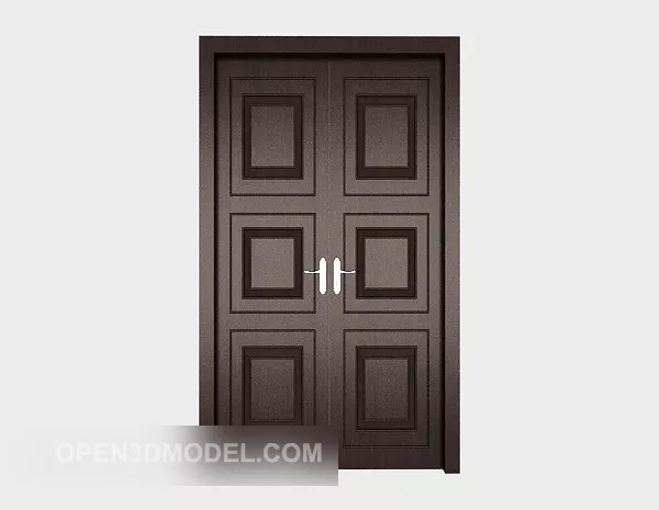 Wood Home Door Rectangular Module 3d model Wood Home Door Rectangular Module 3d model