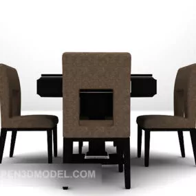 Wood Mahjong Table Casino Furniture 3d model