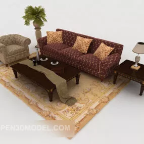 Wood Mash-up Sofa 3d model