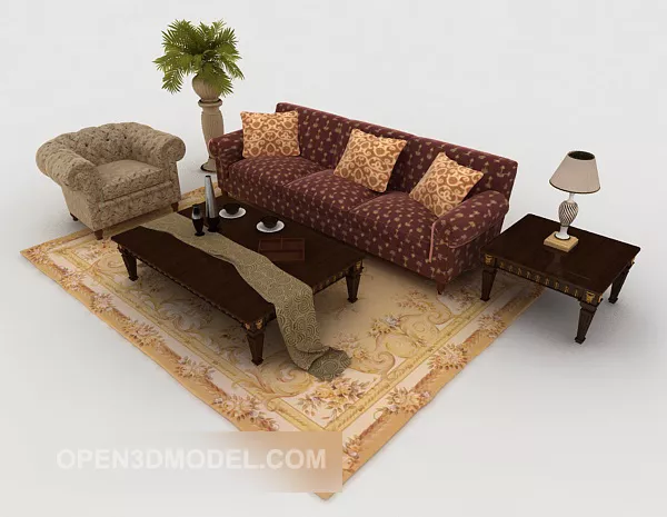 Wood Mash-up Sofa 3d model Wood Mash-up Sofa 3d model