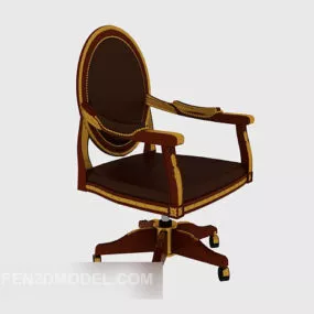 Wood Office Chair 3d model