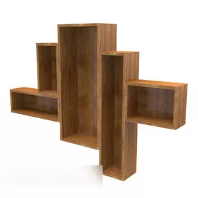 Wood Personality Cabinet 3d model