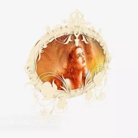 Classic Wood Photo Frame 3d model