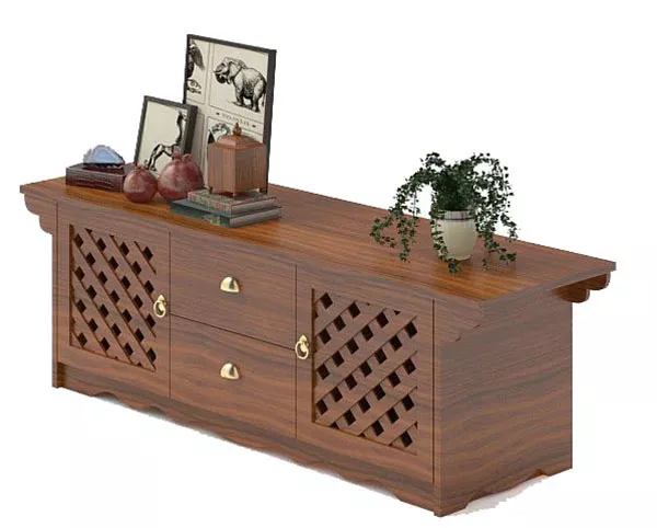 Wood Side Cabinet 3d model Wood Side Cabinet 3d model