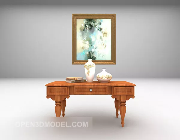 Wood Side Cabinet Table 3d model Wood Side Cabinet Table 3d model