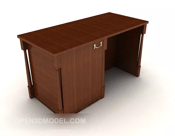 Wood Simple Desk 3d model Wood Simple Desk 3d model