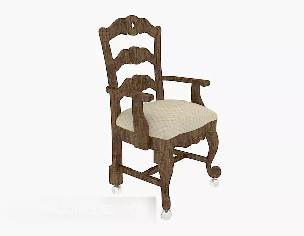 Wood Simple Dining Chair 3d model Wood Simple Dining Chair 3d model