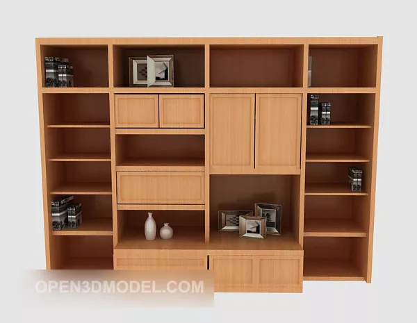 Wood Simple Display Cabinet 3d model Wood Simple Display Cabinet 3d model