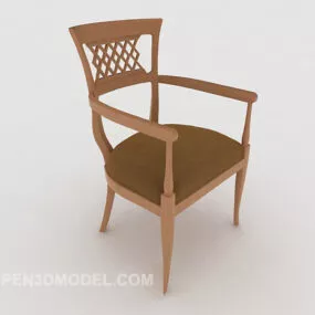 Wood Simple Home Chair 3d model