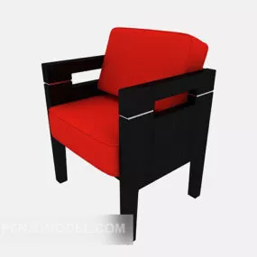Wood Single Sofa 3d model