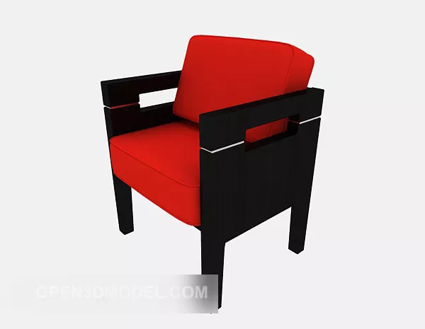 Wood Single Sofa 3d model Wood Single Sofa 3d model