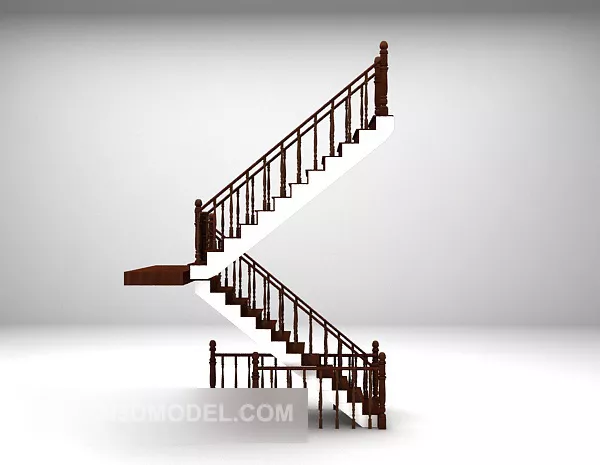 Wood Stairs Home Design 3d model Wood Stairs Home Design 3d model