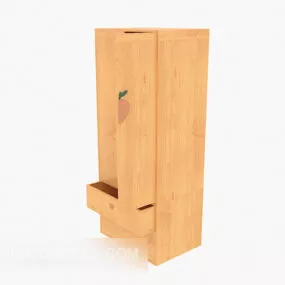 Wood Wardrobe 3d model