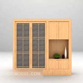 Home Wood Wardrobe Furniture 3d model