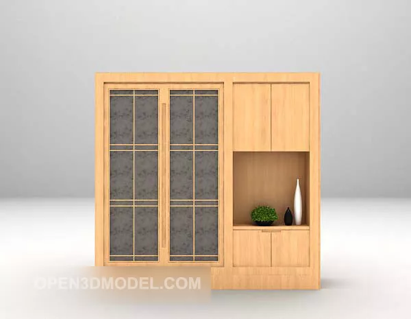 Wardrobe Simple Drawers 3d model
