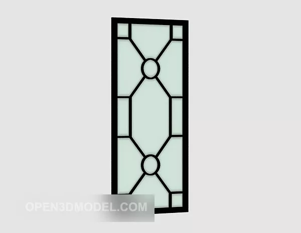 French Antique Window Frame 3d model