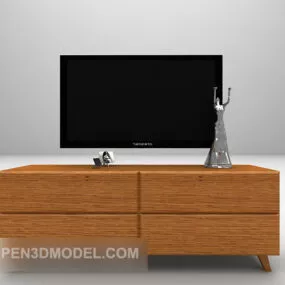 Wooden Tv Cabinet Living Room Furniture 3d model