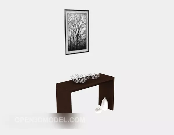 Elegant Antique Console Table 3d model
