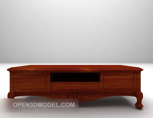 Antique Side Cabinet Red Wood 3d model Antique Side Cabinet Red Wood 3d model