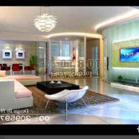 Restaurant Waiting Room Design Interior 3d model