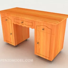 Yellow Desk Decoration 3d model