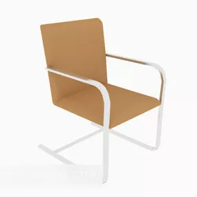 Yellow Back Office Chair 3d model