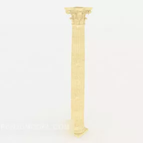 Yellow Roman Column 3d model