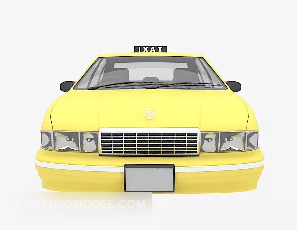Yellow Taxi Common Shaped 3d model Yellow Taxi Common Shaped 3d model