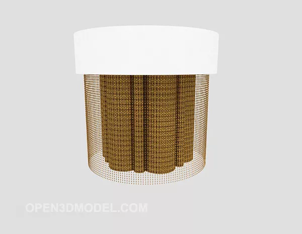 Yellow Shade Ceiling Chandelier 3d model Yellow Shade Ceiling Chandelier 3d model