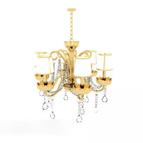 Yellow Craft Chandelier 3d model