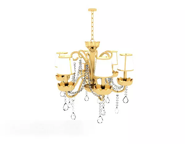 Yellow Craft Chandelier 3d model Yellow Craft Chandelier 3d model