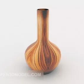 Yellow Craft Vase Decoration 3d model