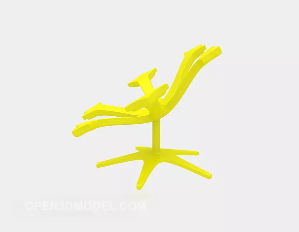 Yellow Creative Minimalist Lounge Chair 3d model Yellow Creative Minimalist Lounge Chair 3d model