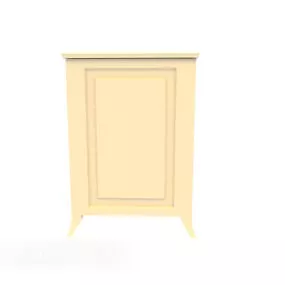 Yellow Gated Corridor Cabinet 3d model