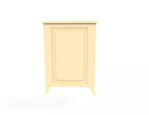 Yellow Gated Corridor Cabinet 3d model Yellow Gated Corridor Cabinet 3d model