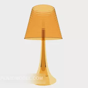 Yellow Glass Table Lamp Furniture 3d model