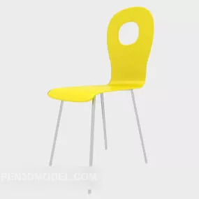 Yellow Plastic Home Chair 3d model