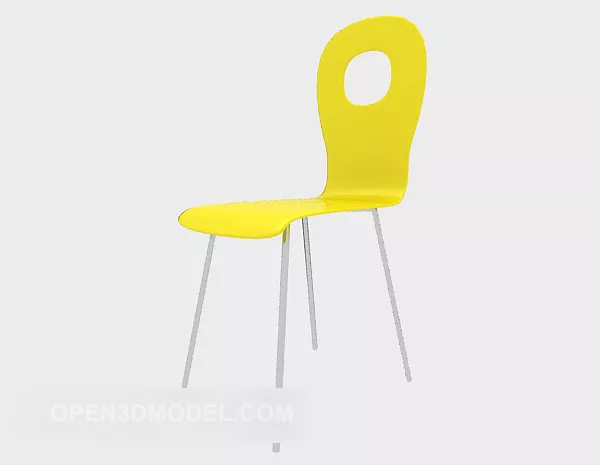 Yellow Plastic Home Chair 3d model Yellow Plastic Home Chair 3d model