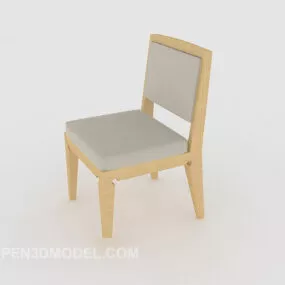 Yellow Home Dining Chair 3d model