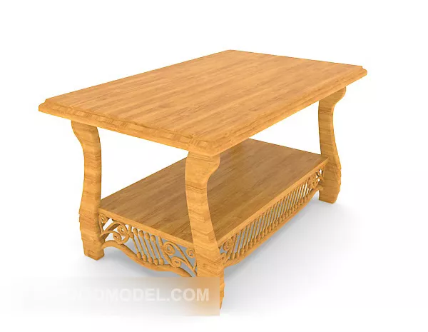 Yellow Home Solid Wood Coffee Table 3d model Yellow Home Solid Wood Coffee Table 3d model