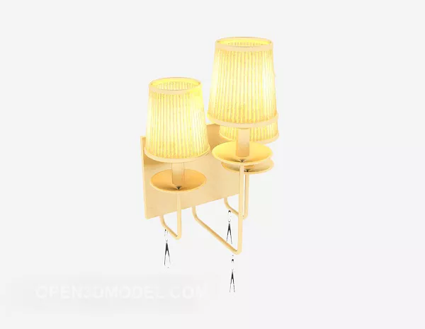 Yellow Home Style Wall Lamp 3d model Yellow Home Style Wall Lamp 3d model