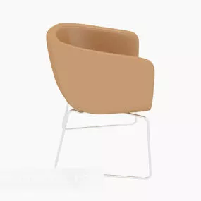 Yellow Lounge Chair Modern Style 3d model