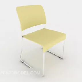 Yellow Minimalist Office Chair 3d model