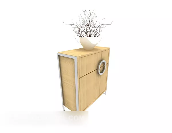 Yellow Minimalist Side Cabinet 3d model Yellow Minimalist Side Cabinet 3d model
