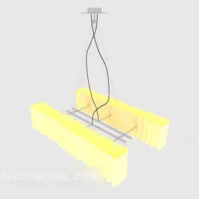 Yellow Modern Process Chandelier 3d model