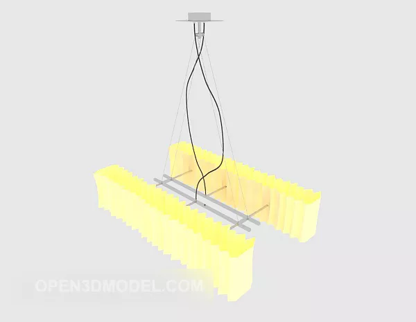 Yellow Modern Process Chandelier 3d model Yellow Modern Process Chandelier 3d model